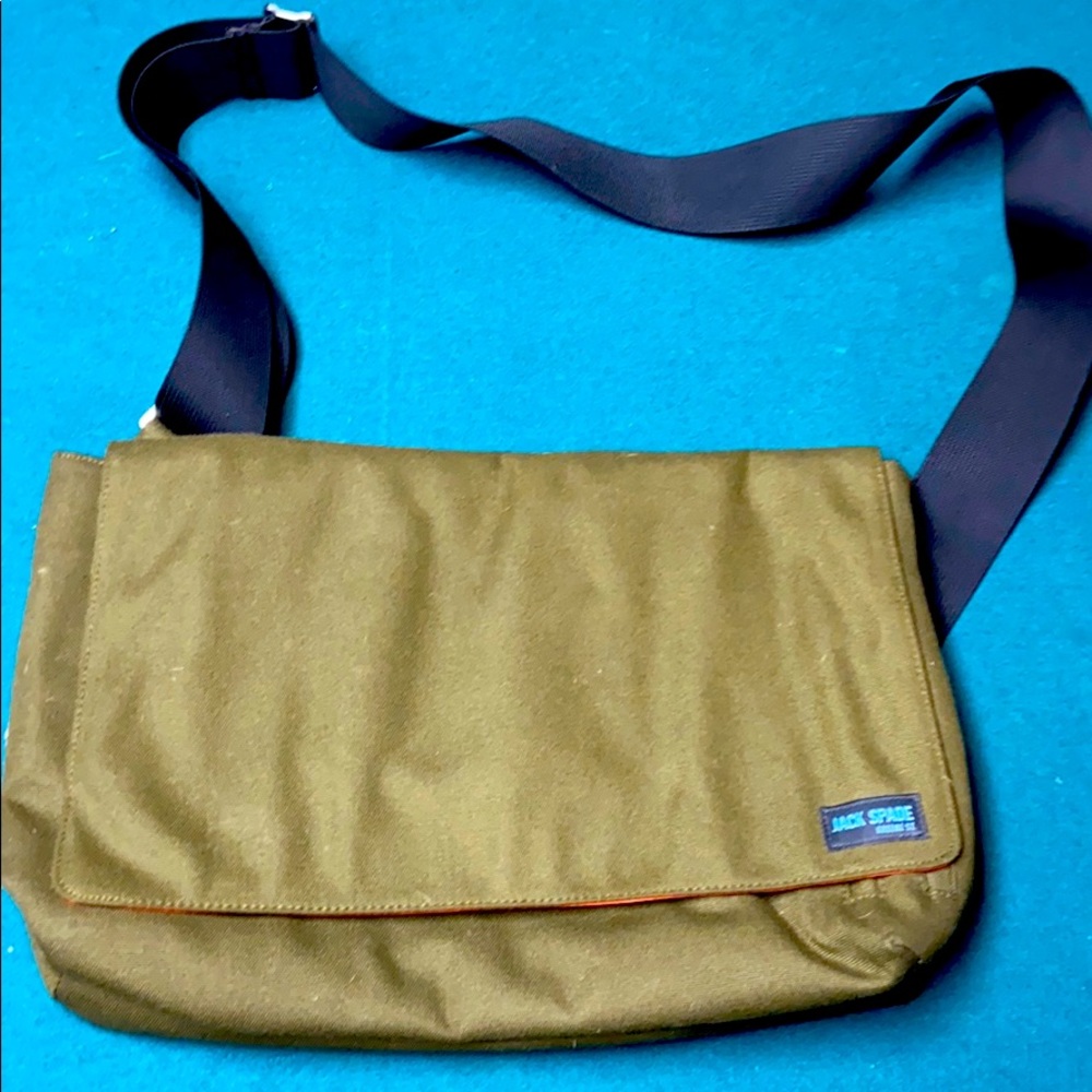 NWOT Jack Spade Dark Green Messenger Bag.
